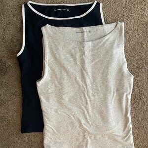 Abercrombie & Fitch Bundle 2 High Neck Tank Tops Size Small